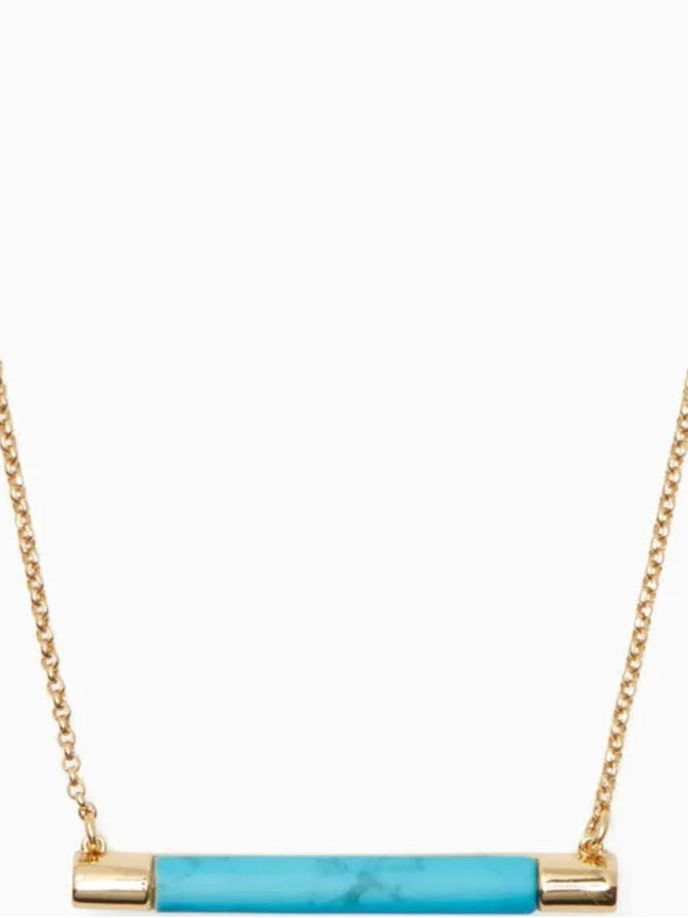 The Kate Spade New York Building Blocks Bar Pendant Necklace- Turquoise